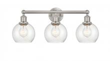  616-3W-SN-G124-6 - Athens - 3 Light - 24 inch - Brushed Satin Nickel - Bath Vanity Light