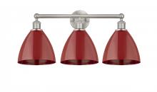 Innovations Lighting 616-3W-SN-MBD-75-RD - Plymouth - 3 Light - 26 inch - Brushed Satin Nickel - Bath Vanity Light