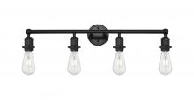  616-4W-BK - Edison - 4 Light - 29 inch - Matte Black - Bath Vanity Light