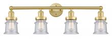  616-4W-SG-G184S - Canton - 4 Light - 32 inch - Satin Gold - Bath Vanity Light