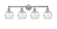  616-4W-SN-G1213-6 - Athens Deco Swirl - 4 Light - 33 inch - Brushed Satin Nickel - Bath Vanity Light