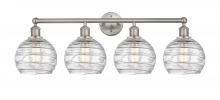  616-4W-SN-G1213-8 - Athens Deco Swirl - 4 Light - 35 inch - Satin Nickel - Bath Vanity Light