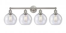  616-4W-SN-G124-8 - Athens - 4 Light - 35 inch - Satin Nickel - Bath Vanity Light