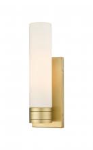  617-1W-BB-G617-11WH - Boreas - 1 Light - 5 inch - Brushed Brass - Sconce