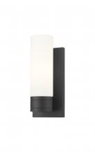  617-1W-BK-G617-8WH - Boreas - 1 Light - 5 inch - Matte Black - Sconce