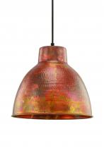  650-1P-BC-11-LED - Charita - 1 Light - 11 inch - Burnt Copper - Cord hung - Mini Pendant