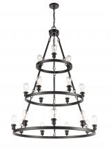  82034-BK - Saloon - 18 Light - 40 inch - Matte Black - Chain Hung - Chandelier