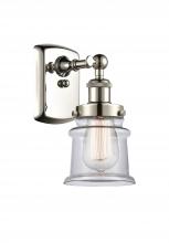  916-1W-PN-G182S - Canton - 1 Light - 6 inch - Polished Nickel - Sconce