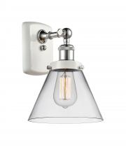  916-1W-WPC-G42 - Cone - 1 Light - 8 inch - White Polished Chrome - Sconce