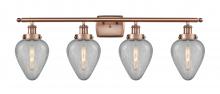  916-4W-AC-G165 - Geneseo - 4 Light - 36 inch - Antique Copper - Bath Vanity Light