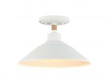 Golden 3318-SF NWT - Journey 1-Light Semi-Flush in Natural White