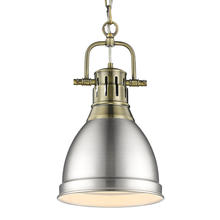  3602-S AB-PW - Duncan Small Pendant with Chain