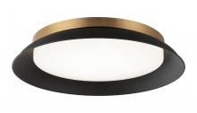  M12518MBAG - 1 LT Ø18” "FINLEY" MATTE BLACK/ AGED GOLD CEILING MOUNT