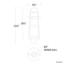  PM-W28523-BK - Balthus Outdoor Post Light