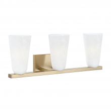  156931MA-556 - 3-Light Vanity in Matte Brass with Faux Alabaster Glass