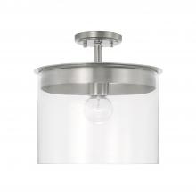  246812BN - 1 Light Semi-Flush