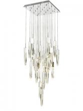  HF1904-25-AP-CH-C - The Original Aspen Collection Chrome 25 Light Pendant Fixture With Clear Crystal