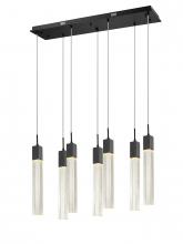  HF1900-7-GL-BK - The Original Glacier Avenue Collection Black 7 Light Pendant Fixture