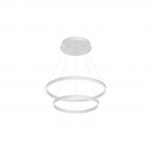  CH87824-WH - Cerchio 24-in White LED Chandeliers