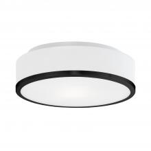  FM6012-BK-5CCT - Charlie 12-in Black LED Flush Mount