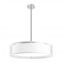  PD7920-WOR-5CCT - Dalton 20-in White Organza LED Pendant