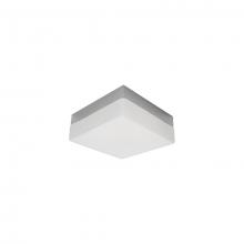  FM3306-BN - LED Square Flush Mount Ceiling Fixture with White Opal Glass