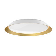  FM43423-WH/GD - Jasper 23-in White/Gold LED Flush Mount