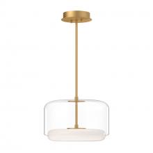  PD70615-CL/BG-UNV - Enkel 15-in Clear/Brushed Gold LED Pendant