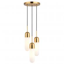  P0422 - Thalia 10-in. W 3 Light Pendant Antique Gold