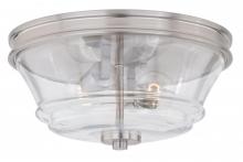  C0134 - Toledo 13-in Flush Mount Ceiling Light Satin Nickel