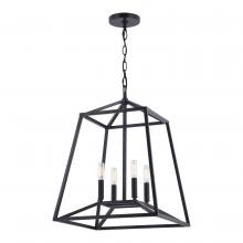  P0310 - Hayes 16 in. W 4 Light Pendant Black