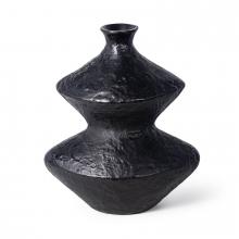  20-1444BLK - Poe Metal Vase (Black)