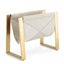  20-1459BRS - Andres Hair on Hide Magazine Rack (Brass)