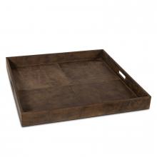  20-1507BRN - Derby Square Leather Tray (Brown)