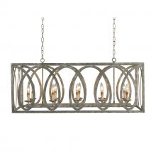  H7122-10GY - Palma Linear Chandelier w/ washed Gray Finish