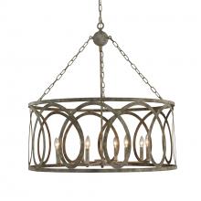  H7122R-8GY - Palma Large Round Chandelier w/ washed Gray Finish