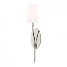  3711-PN-WS - 1 LIGHT WALL SCONCE w/WHITE SHADE