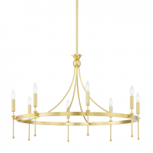  4338-AGB - 8 LIGHT CHANDELIER