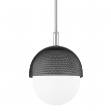  6114-PN/BK - 1 LIGHT MEDIUM PENDANT