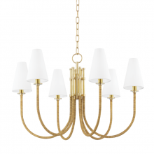  8732-AGB - 6 LIGHT CHANDELIER