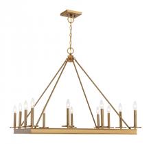  V6-L1-2101-12-322 - Boylston 12-Light Chandelier in Warm Brass