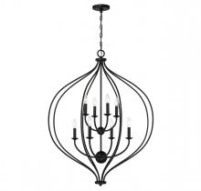  V6-L7-1299-8-89 - Orchid 8-Light Pendant in Matte Black