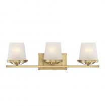  L8-5250-3-322 - Klein 3-Light Bathroom Vanity Light in Warm Brass