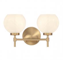  V6-L8-9621-2-322 - Hannah 2-Light Bathroom Vanity Light in Warm Brass