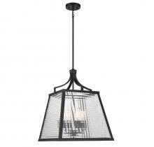  V6-L3-6840-4-89 - Elias 4-Light Pendant in Matte Black