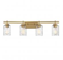  V6-L8-6090-4-322 - Baxter 4-Light Bathroom Vanity Light in Warm Brass