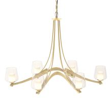  104116-SKT-86-ZU0291 - Oval Ribbon 6 Arm Chandelier