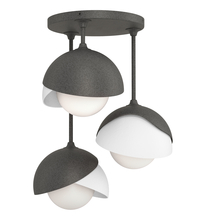  121374-SKT-20-02-GG0711 - Brooklyn 3-Light Double Shade Semi-Flush