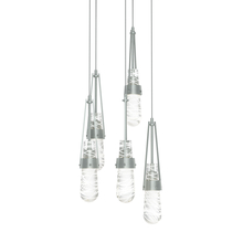  131120-SKT-LONG-82-YJ0434 - Link 5-Light Blown Glass Pendant