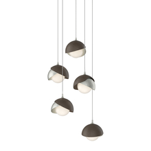  131125-SKT-LONG-85-05-GG0711 - Brooklyn 5-Light Double Shade Pendant